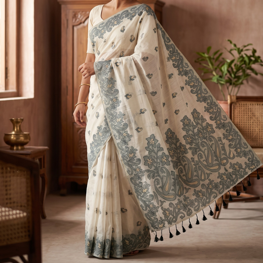 Parineeta Jamdani Cotton Saree