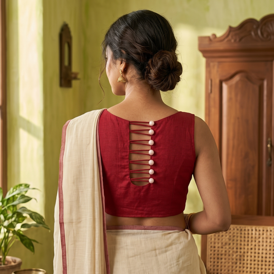 Scarlet Sweetheart Corded Blouse