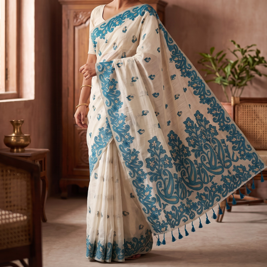Parineeta Jamdani Cotton Saree